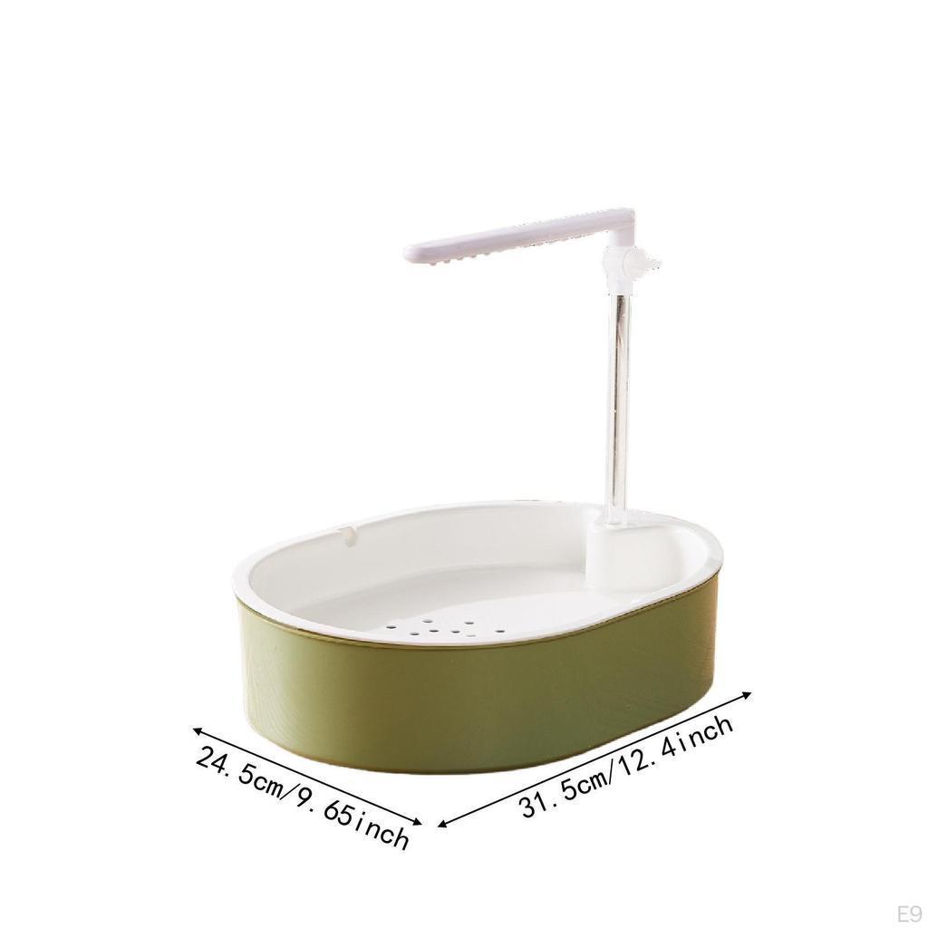 Automatic Bird Bath Adjustable Spacious Shower Parrot for Small Medium Birds, Budgie