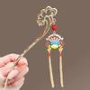 Chinese Style Flower Hairpin Female Creative Lotus Lantern Tassel Hairpin Retro Metal Hair Accessories Hanfu Hair Accessories