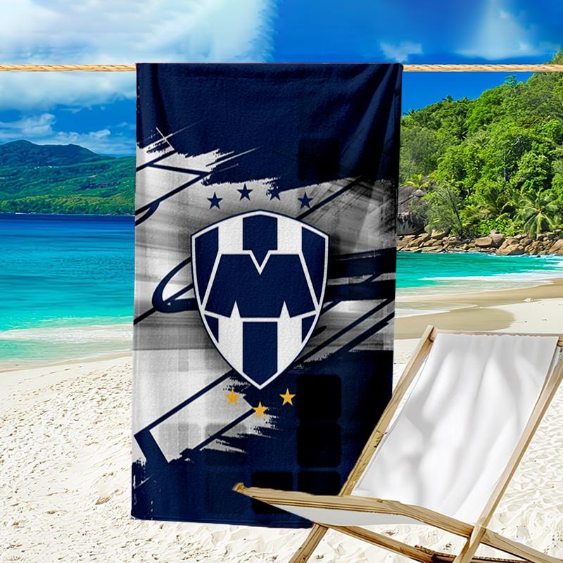 Monter-rey Football Crest Art Printed Beach Towel, Super Soft Microfiber, Perfect Gift Birthday, for Pool, Beach, Travel, for family and friends