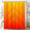 Modern Geometric Shower Curtain Bold Red Orange Stripes For Bath Decor