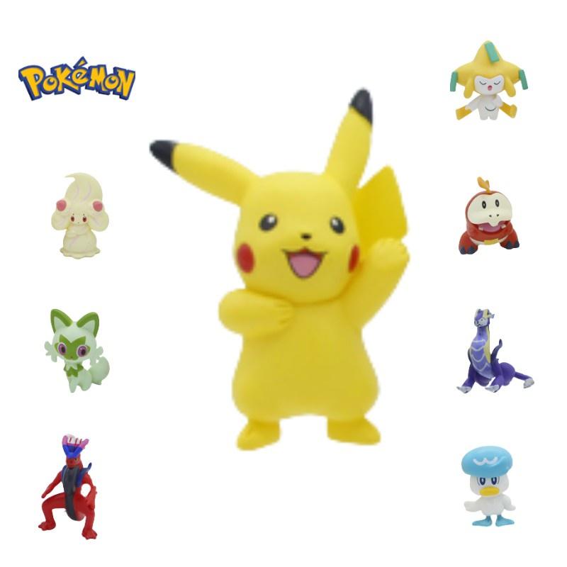 Set Of 8 Cartoon Pokemon Pikachu Mini Figures 5cm Size, Non-electric, Static Display