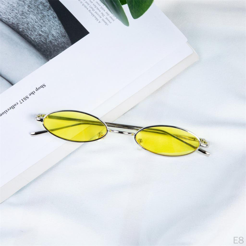 Chic Small Oval Sunglasses For Women Men Hippie Cool Metal Sun Glasses