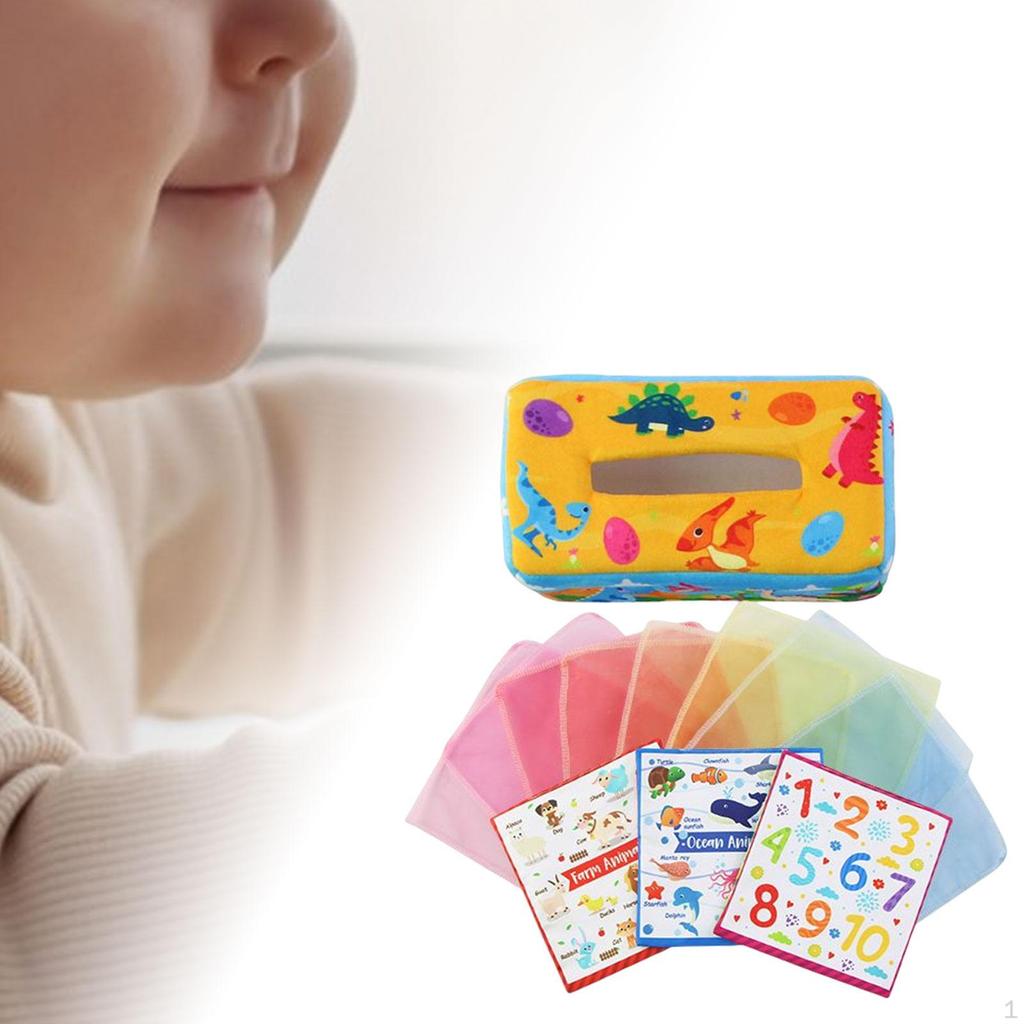 Sensory Pull Along Toddler Tissue Box Crinkle Papers for Boys Girls