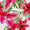 Outdoor Dekostoffe Oxford - Motiv Rosa Lilien Aquarell