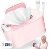 Baby Wipe Warmer Portable Wet Wipes Warmer with LED Display Adjustable Wipe Warmer Dispenser for Baby Wet Wipes Home Travel Car Use