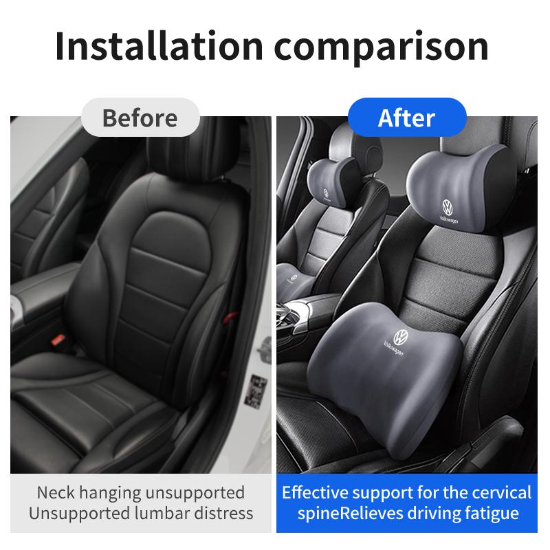 Car Sticker Hub Caps Car Seat Cushion Headrest Neck Support Neck Pillow Accessories For Volkswagen VW Scirocco Passat Polo B5 B6