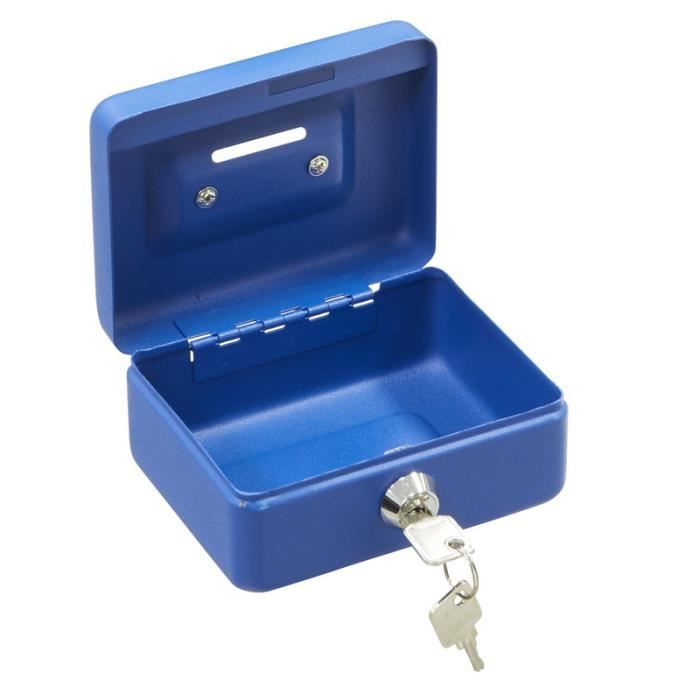 ARREGUI Elegant C9005 Caisse à monnaie et billets à clé pour ranger et transporter l'argent | Caisse en acier Tirelire avec fente