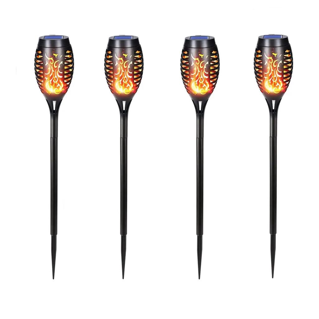 1/2/4/6/8/10Pcs Solar Flame Torch Lights Flickering Light Waterproof Garden Decoration Outdoor Lawn Path Yard Patio Floor Lamps