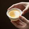 white porcelain tea cup high-end personal tea drinking household single cup pure hand-painted wisteria flower tea cup