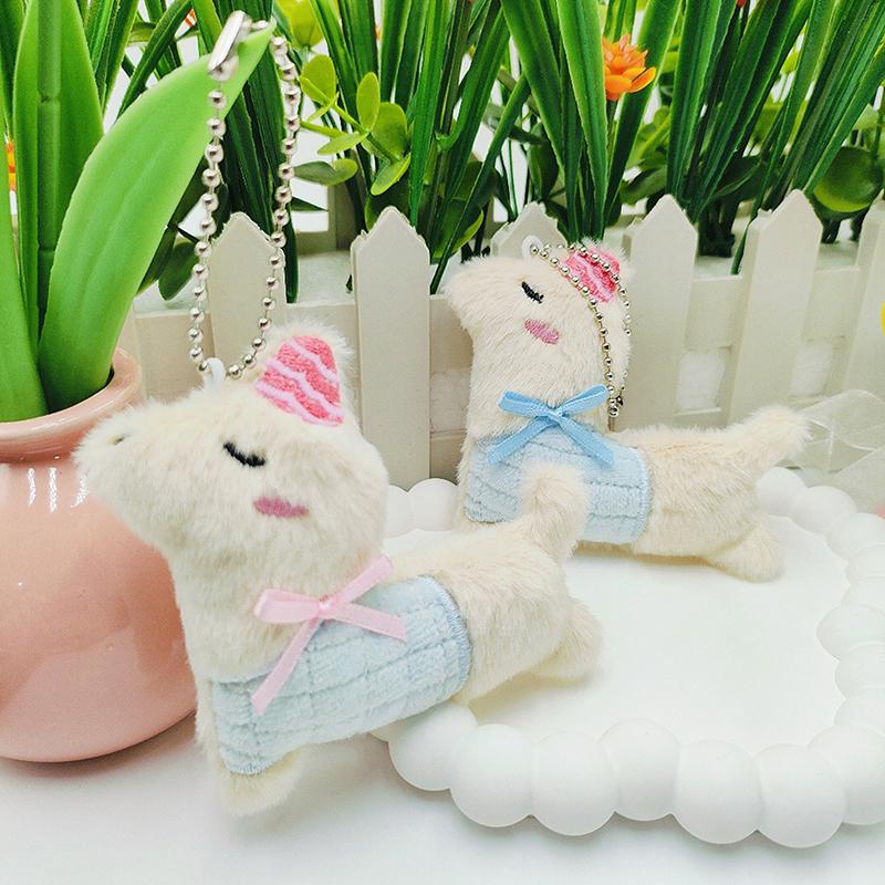 Cute Cartoon Alpaca Plush Doll Toy Keychain Pendant Kawaii Backpack Hanging Ornaments Creative Bag Decoration Accessories Gifts