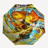 1pc Agatsuma Zenitsu (4) Umbrella, Sun Protection, And UV Shielding. It Has Eight Sturdy Ribs for Outdoor Use And Perfect As a Holiday Gift