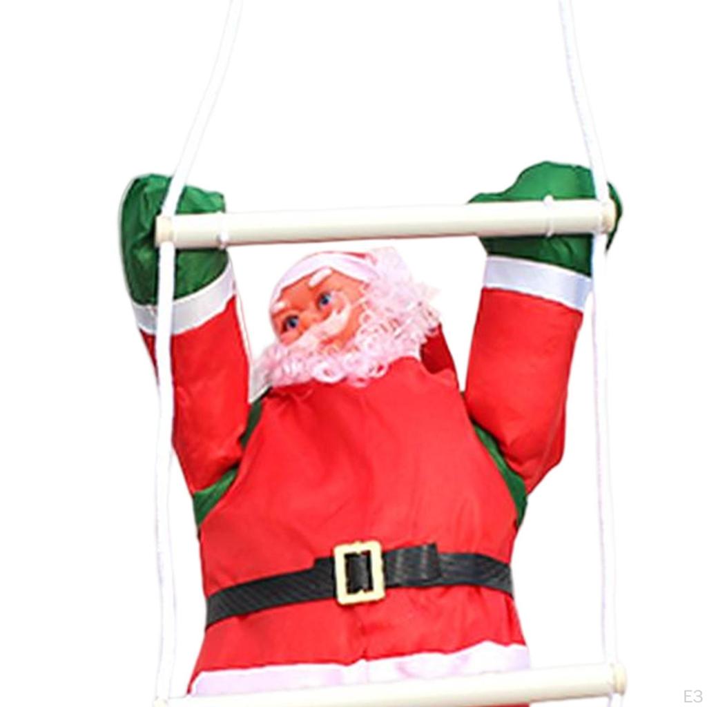 Cute Santa Claus Climbing Rope Animated, Hanging Wall Decoration Ornament, Pendant Snowman Crafts