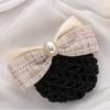 Elegant Net Bun Hair Cover Loose Mesh Black Color Bun Snood Hair Clip Crochet Fine Mesh Nurses Spring Clip Ladies Hair