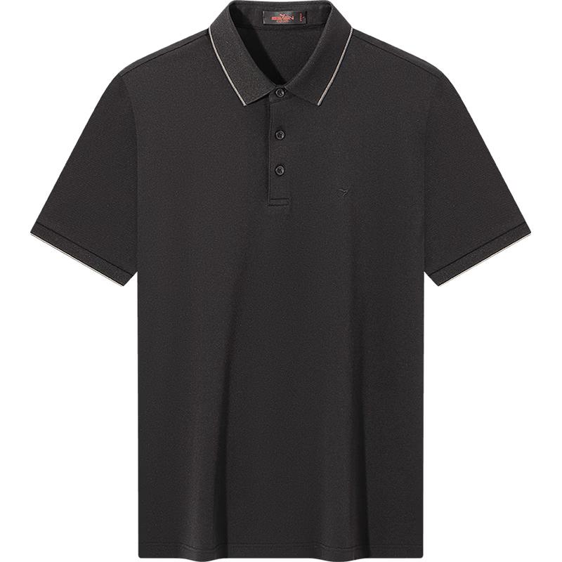 Qipai Men s Cooling Business Casual Short-Sleeve Polo Shirt S