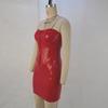 2024 Autumn Sexy One-Shoulder Backless Leather Tube Dress