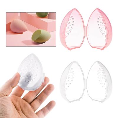 Empty Transparent Puffs Drying Box Storage Case Portable Sponge Stand Cosmetic Egg Shaped Rack Makeup Puff Holder