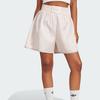 Adidas Logo Print High Waisted Shorts Women Bottoms Pink IC8509