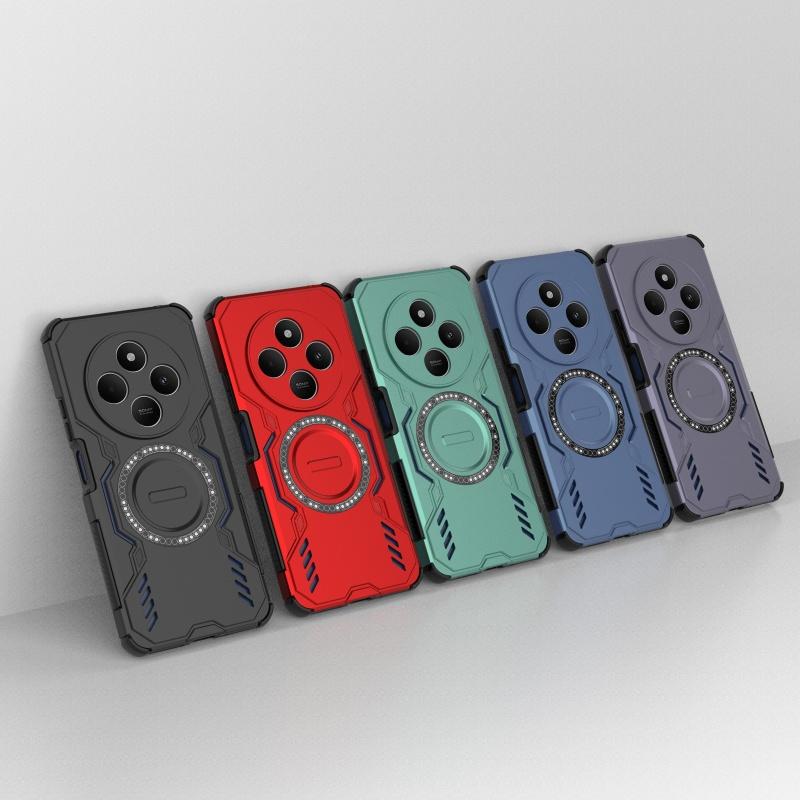 For Redmi 14C Case Cover Xiaomi Redmi 14C Capas Armor Bumper Magnetic Hard Shockproof Magsafe Wireless Charge Fundas Redmi 14C