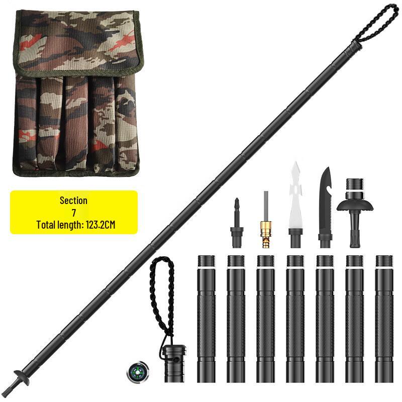 7-Section Multi-tool Tactical Trekking Pole