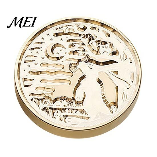 Artistic Relief Stamp Brass Wax Seal Heads, Alphabet Christmas Embossed Sealing Letter Tool Head for Envelope Gift Wrapping Journal Scrapbook