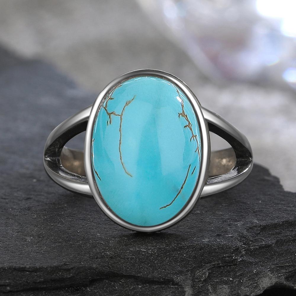 Sterling Silver Ring With Natural 10*14mm Moonstone Rings Oval Large Stone Vintage Fine Jewelry for Women Men