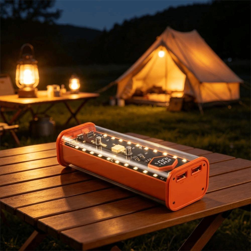 Transparent Power Bank Case Portable Battery Storage Box DIY Project Battery Shell Night Light
