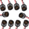 10Pcs Set Soft Male Light Bulb Connector Socket Holder for Car Bikes