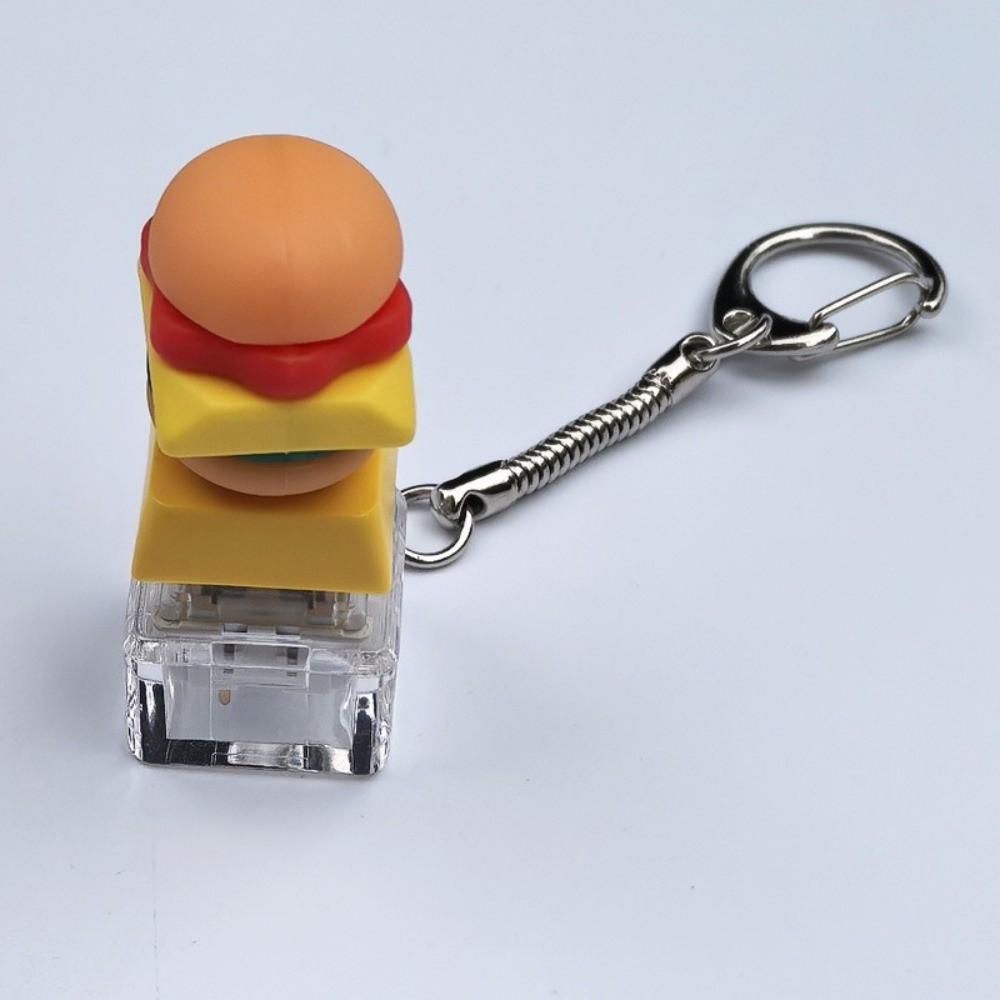 French Fries Ice Cream Hamburger Fidget Keychain Keycap Pass The Time Finger Keyboard Cap Relief Stress Creative