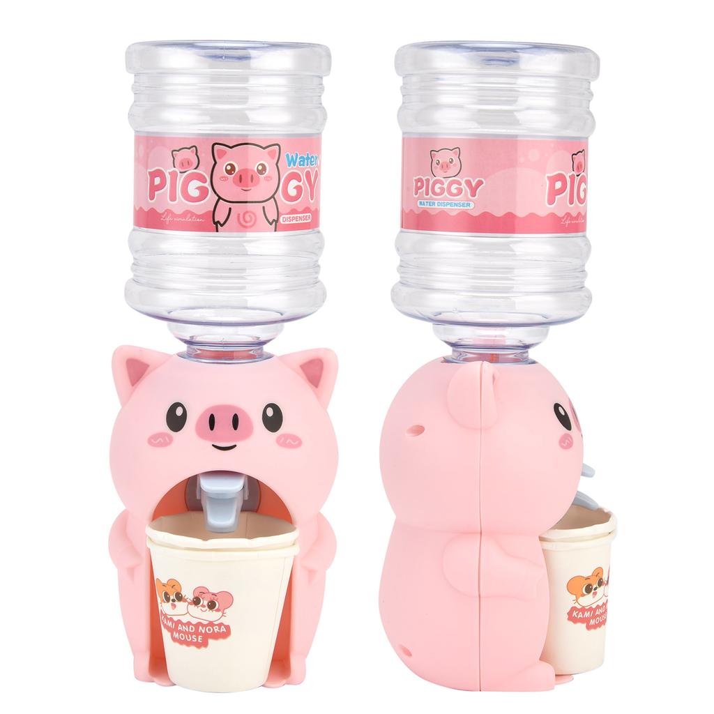 Mini Water Dispenser Cute Simulation Cartoon Kitchen Toy for Children Home KitchenPink Pig