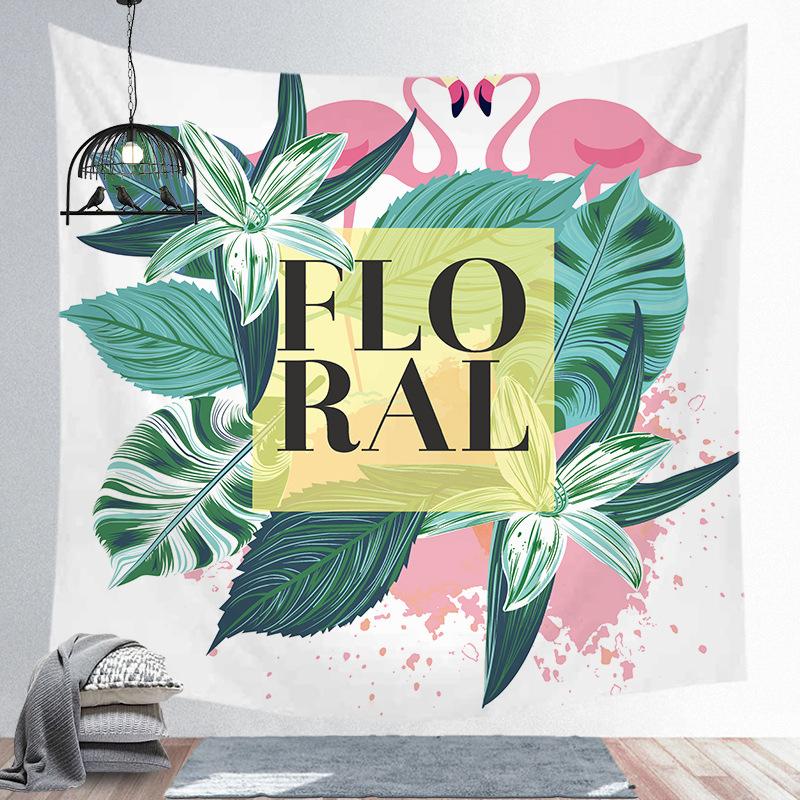 Modern Nordic Polyester Tapestry Tropical Plants Wall Hanging Decor Hot Bohemian Tapestry For Bedroom Dorm Living Room Wall Art