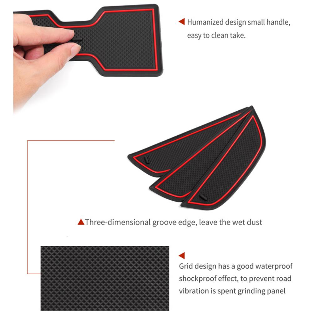 For 24 ForPRADO ForLC250 Anti-slip Door Slot Mat Prado Dust Mat Water Cup Slot Organizer Mat