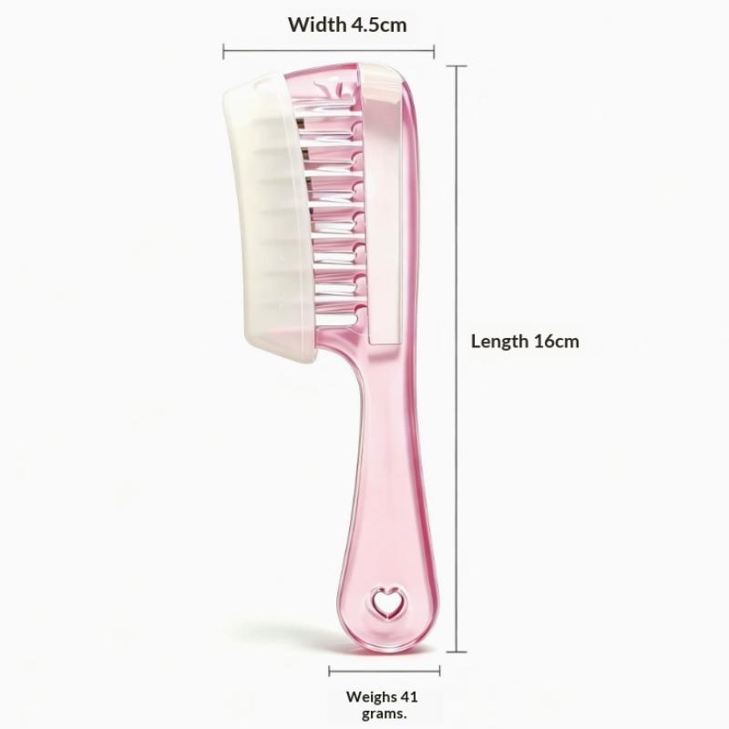 Unisex Transparent Essential Oil Massage Comb Reservoir Rolling Teeth Ergonomic Design for Comfortable Scalp Massage