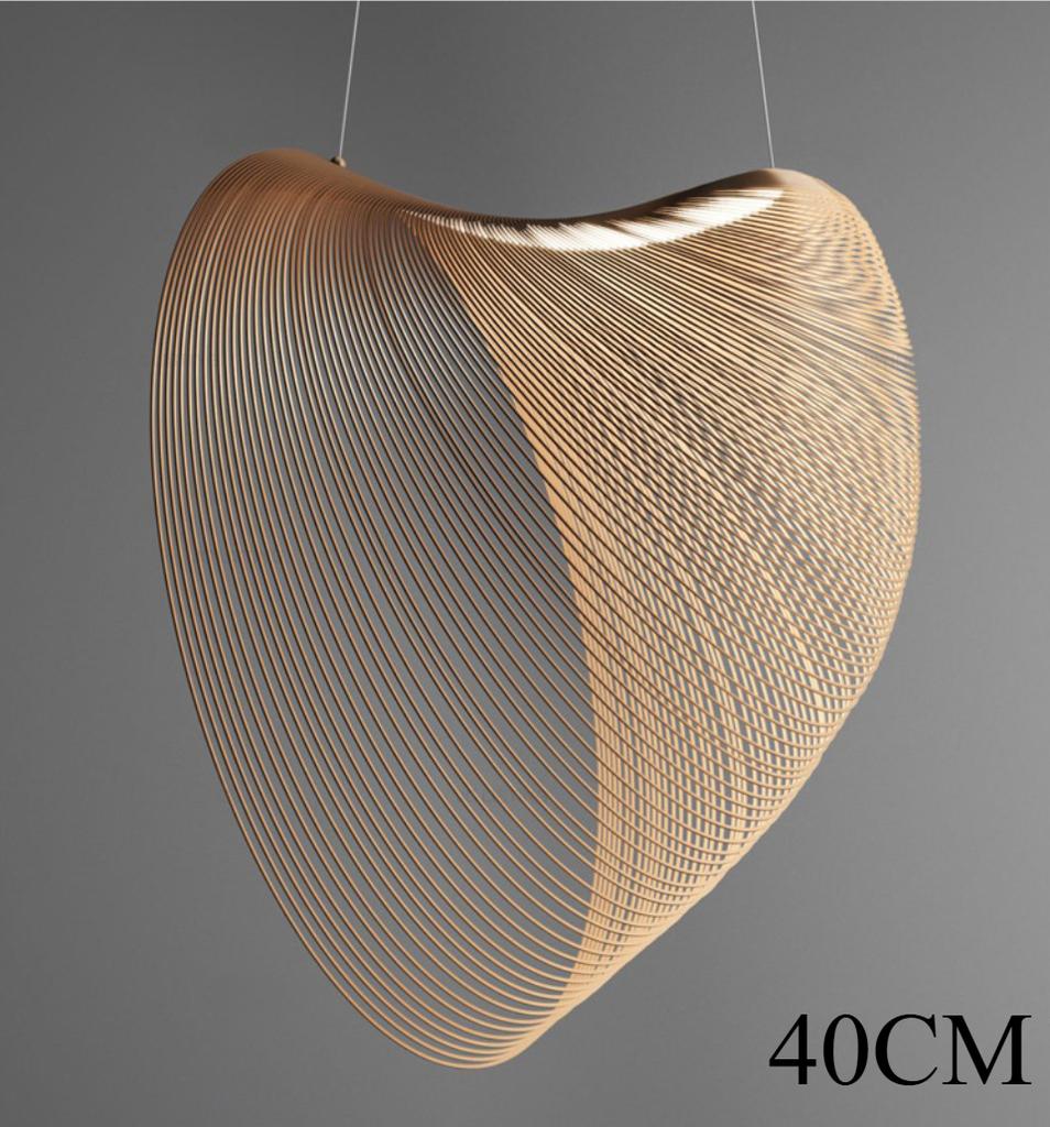 Modern Wood Chandelier Japanese Wabi-sabi Style Italian Design Lamp Living Dining Room Decorative Art Pendant Light