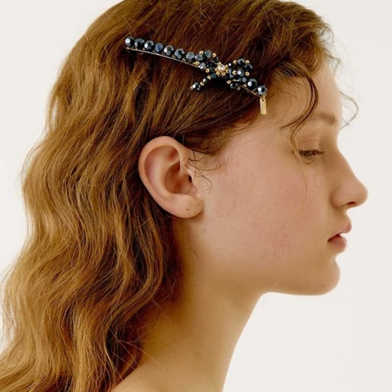 

Jean Paul Clarisse Ribbon Bead Auto Pin LFAC0389 black