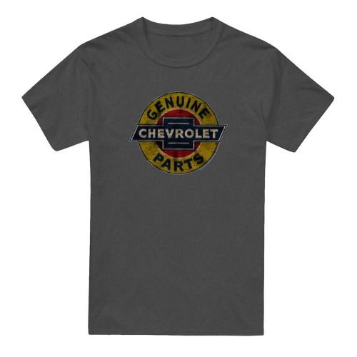 Chevrolet Unisex Adult Genuine Parts Distressed Emblem T-Shirt