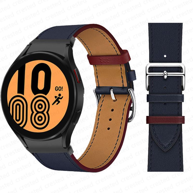 20mm Armband für Samsung Galaxy Watch 6 4 classic/5 Pro 44mm 40mm 47mm 43mm 45 Ohne Lücken Lederarmband Correa Galaxy Watch 6 Armband