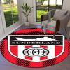 Sunderland Association Football Club Round Area Rug,Carpet Rug for Living Room Bedroom Sofa Playroom Decor,Non-slip Floor Mat