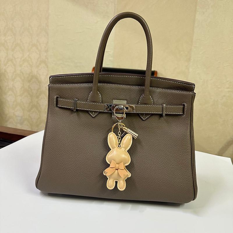 Cute Pu Leather Solid Color Bunny Keychain Creative Bow Bunny Keyring Car Key Holder Pendant Bag Charm Gifts