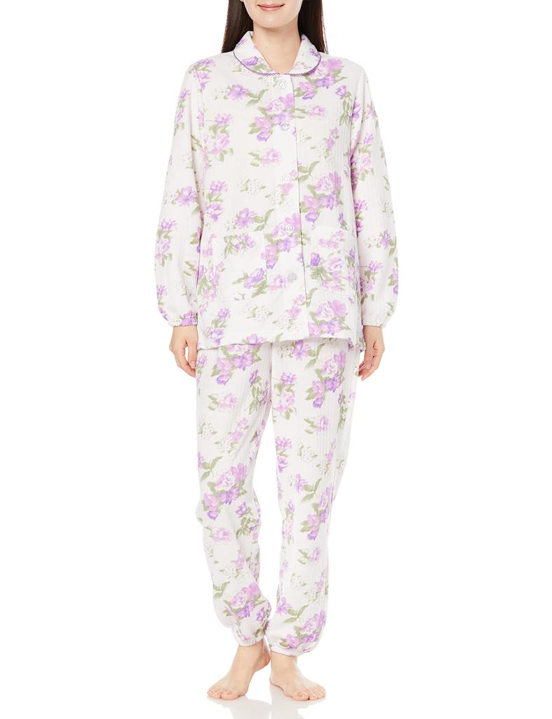 Fluffy Quilted Warm Size M Pajamas, Purple,