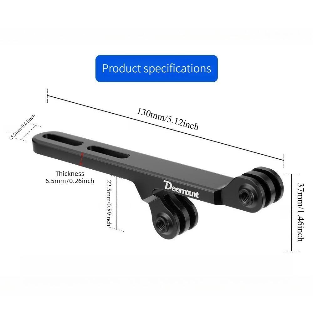 Bicycle stem extension bracket compatible with GOPRO dual-head lifting bracket,suitable for Garmin,Bryton,and Wahoo code tables