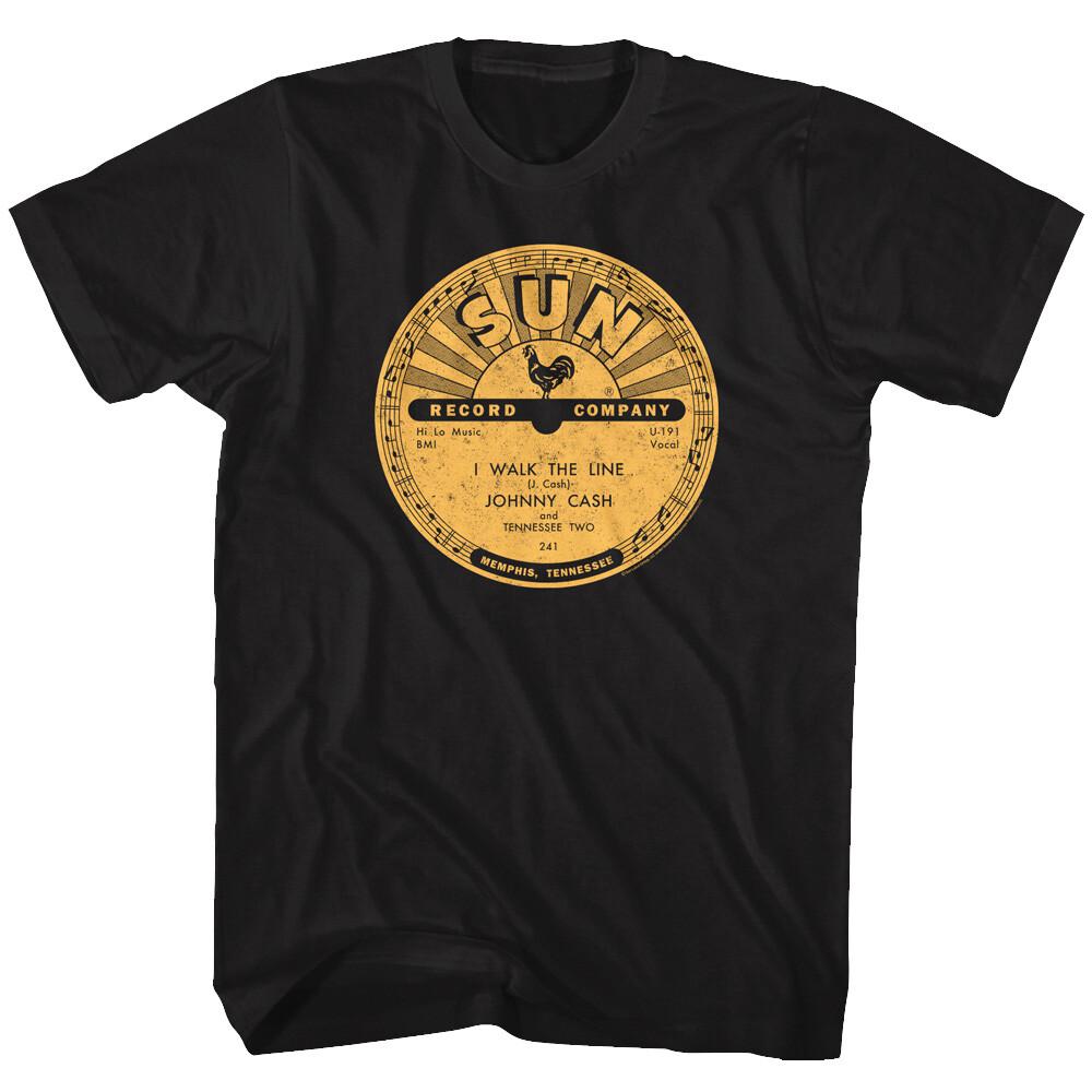 Sun Records Walk The Line Johnny Cash Vinyl Record Single Men s T Shirt Unisex T-Shirt XXXXL