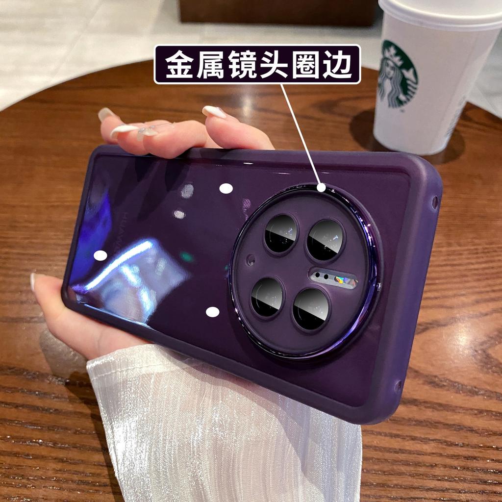 With Lens Film, Suitable for Huawei Mate50pro Mobile Phone Case, Transparent Mt40 All-inclusive M30 Anti-drop Simple Protective Case