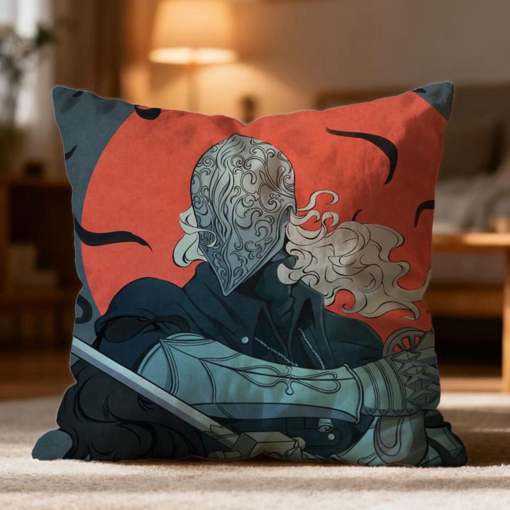 Fashion BBloodborneed Cushion Cover Soft Washable Pillow Case Multi-Scene for Couch Bed Travel Office Use