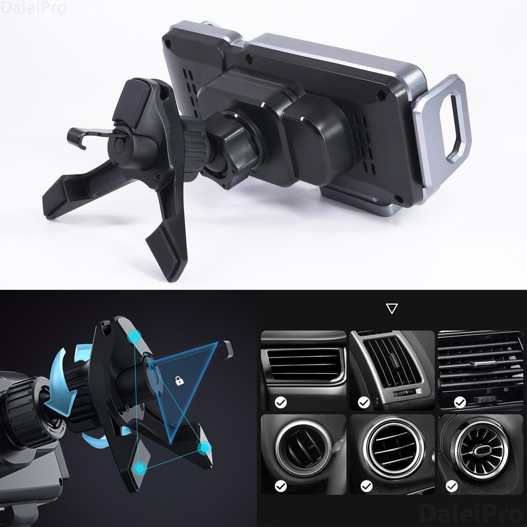 Dual Coil Foldable Phone Holder Car Wireless Charger Universal Car Phone Mount Fast Charging For Samsung iPhone Xiaomi Z Fold