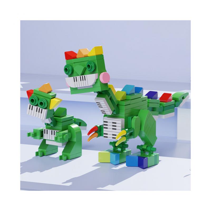 Poppy Playtime Pianosaurus Building Blocks Smiling Critters Building Blocks Toys 2Pcs
