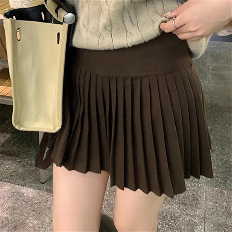 

Women s Spicy Y2K High Waist Knit Pleated Midi Skirt - Sexy & Versatile Trend for Spring 2025 Small