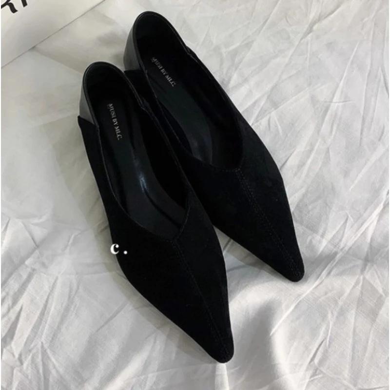 Fashion Elegant Women Flat Fashion Shallow Slip on Ladies Elegant Boat Shoes Soft Flat Heel Dress Ballerinas Shoe Driving Shoes