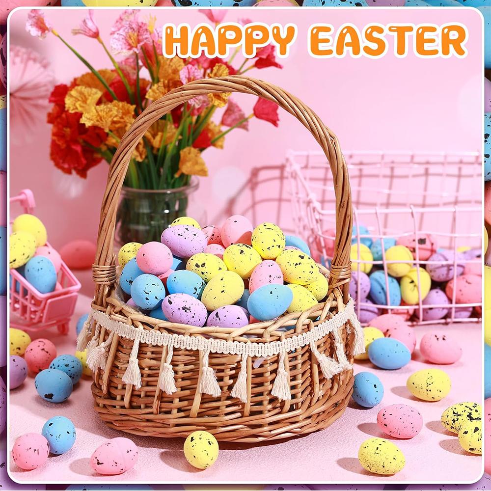 100Units Foam Easter Eggs Decoration For Easter Party, Home Ornament 3Cmx4Cm