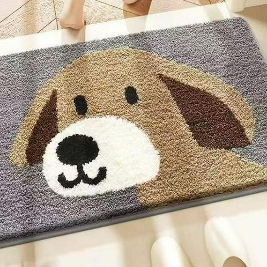 Adorable Imitation Cashmere Absorbent Bathroom Mat Carpet for Bedroom & Toilet