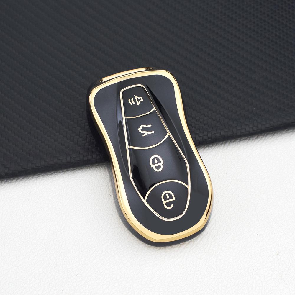 Tpu Key Fob Case For Geely Atlas Pro/Boyue/Tugella/Azkarra Fy11/Emgrand Gs/X6 Suv/Ec7 -Protective Cover With Keychain Accessory